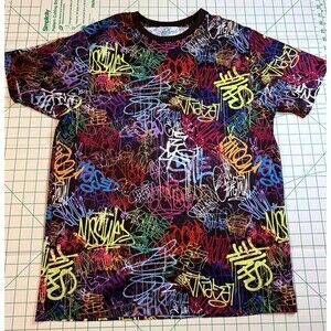 Fresh Prints of Bel-Air Graffiti Shirt Men’s L All Over Streetwear Graphic Tee
